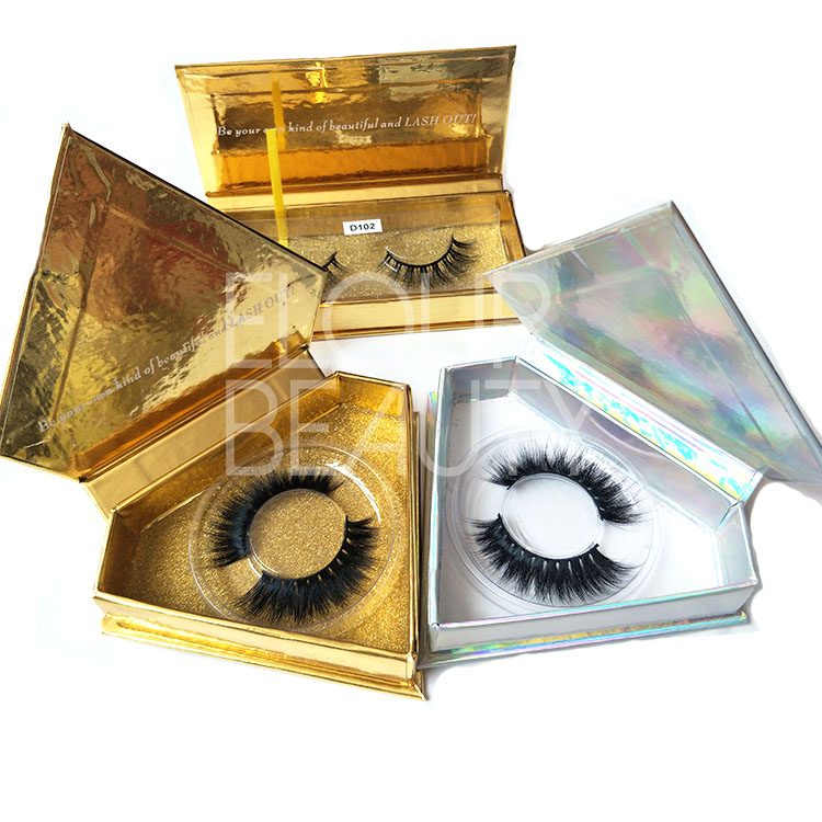 Wholesale volume 3D real mink natural looking false eyelashes China EL38